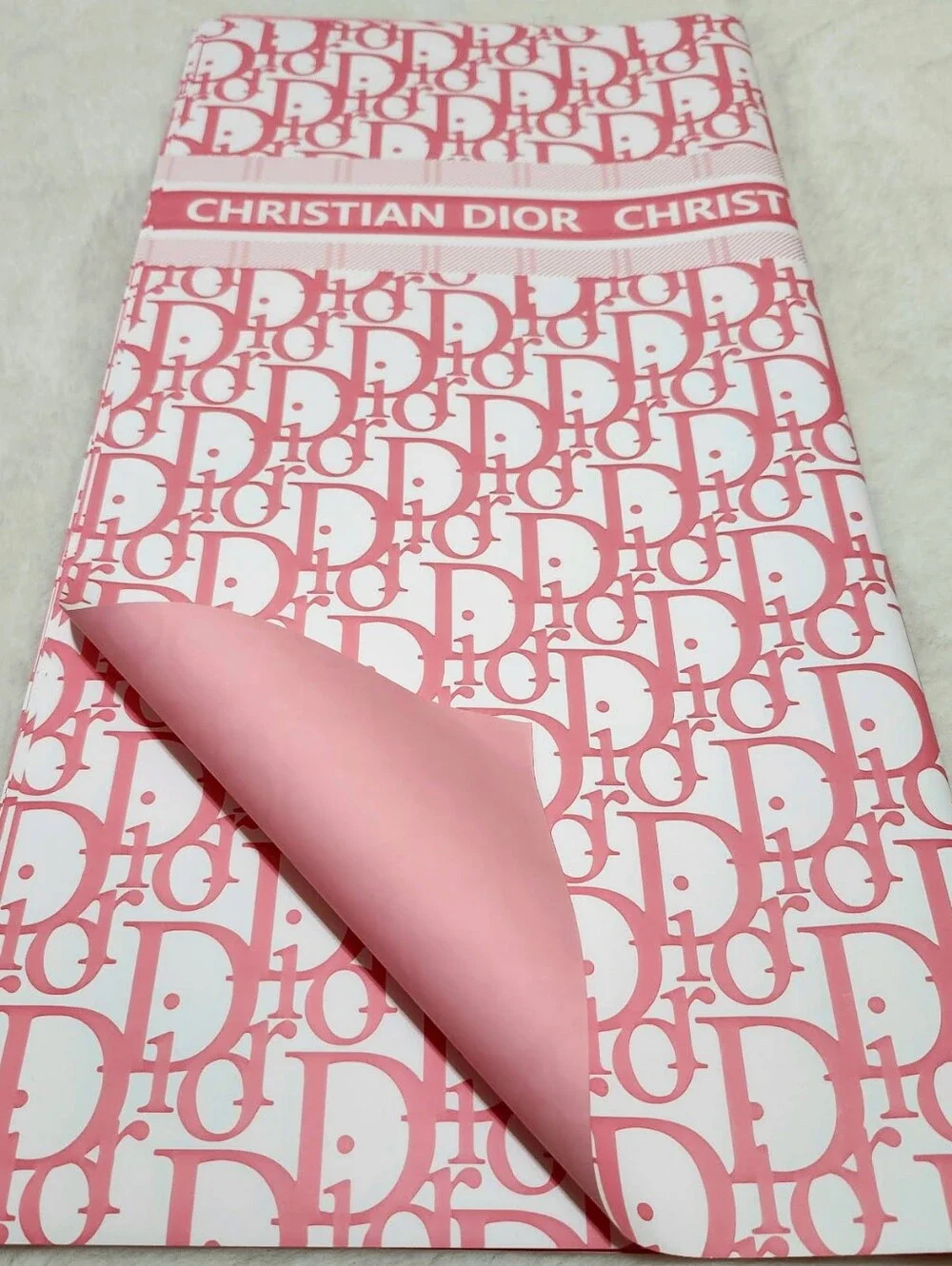 Pastel Pink  Floral Wrapping Paper 5 Sheets